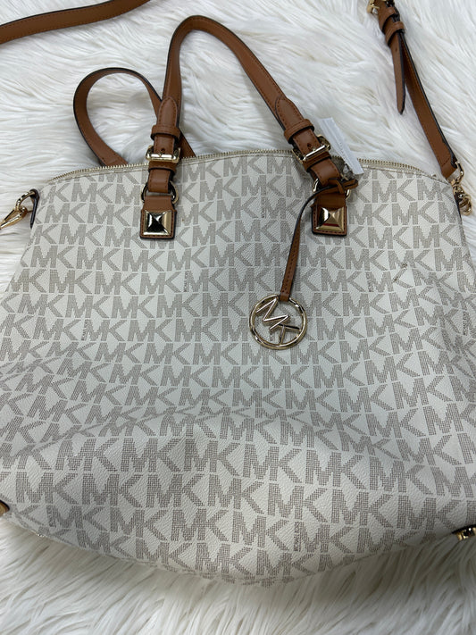 Handbag Designer By Michael Kors In Cream, Size:Large