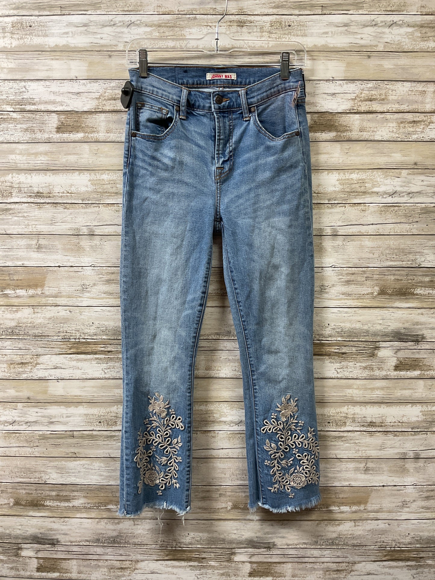 Jeans Straight By Johnny Was In Blue Denim, Size:0