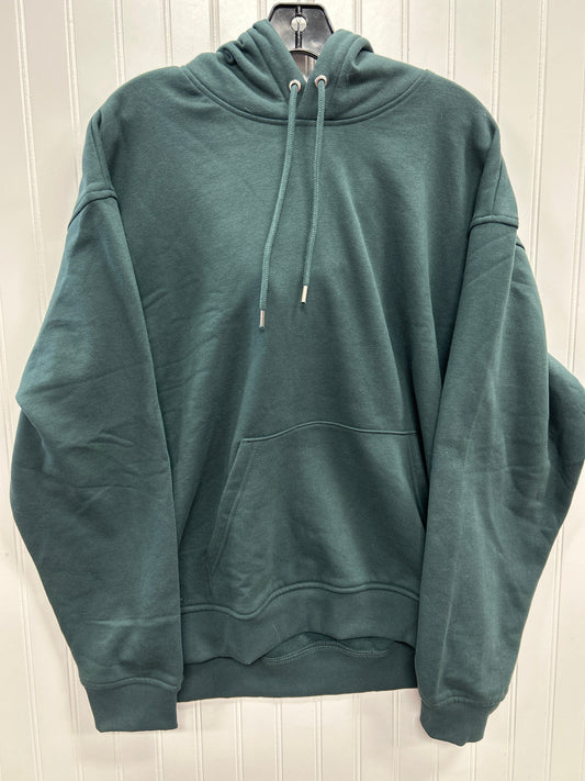 Sweatshirt Hoodie By H&M In Green, Size:L