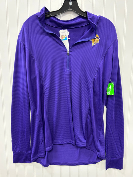 Athletic Top Ls Collar By Nfl In Purple, Size:Xxl