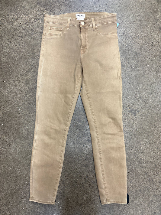 Jeans Skinny By L Agence In Tan, Size:4