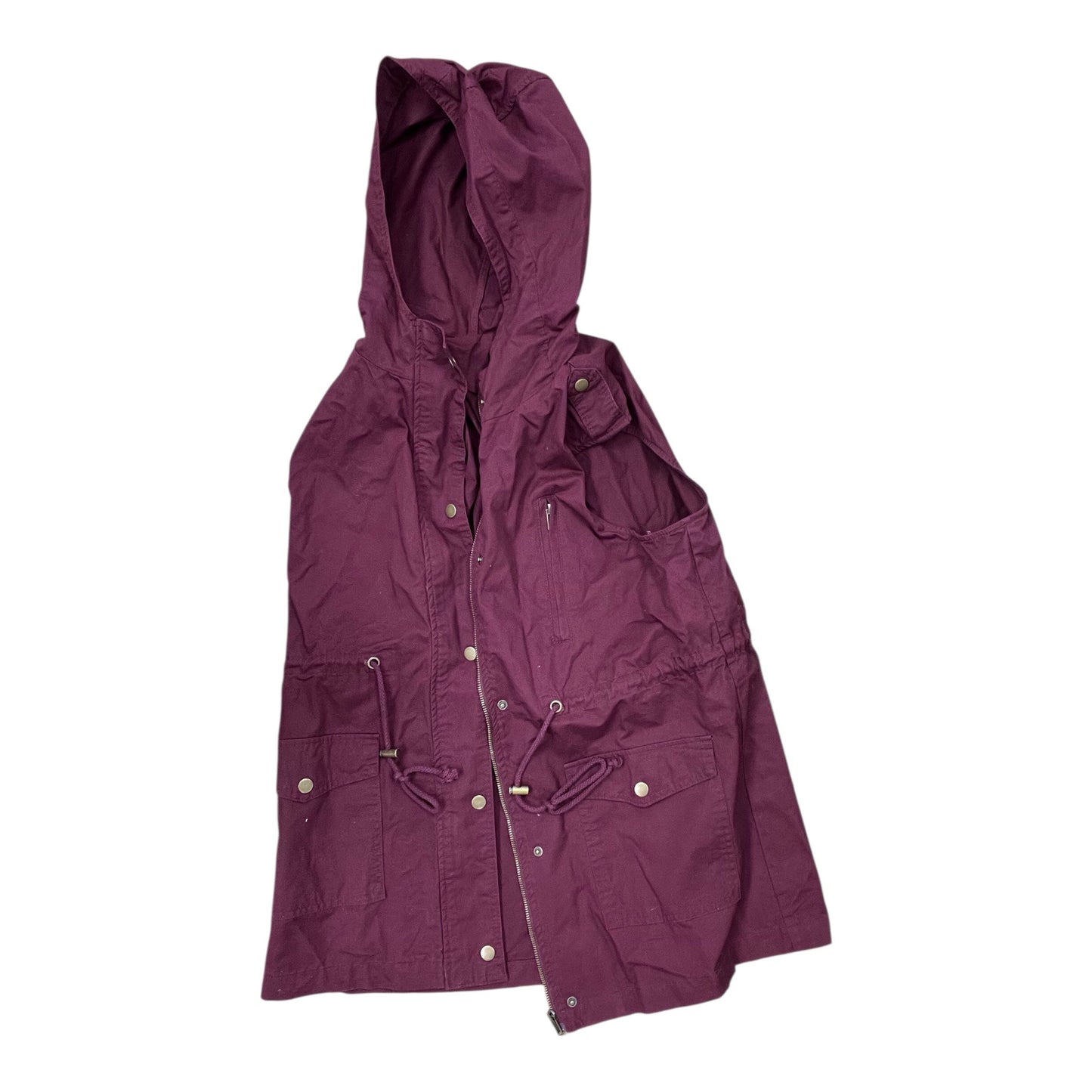 Vest Other By Zenana In Maroon, Size:L