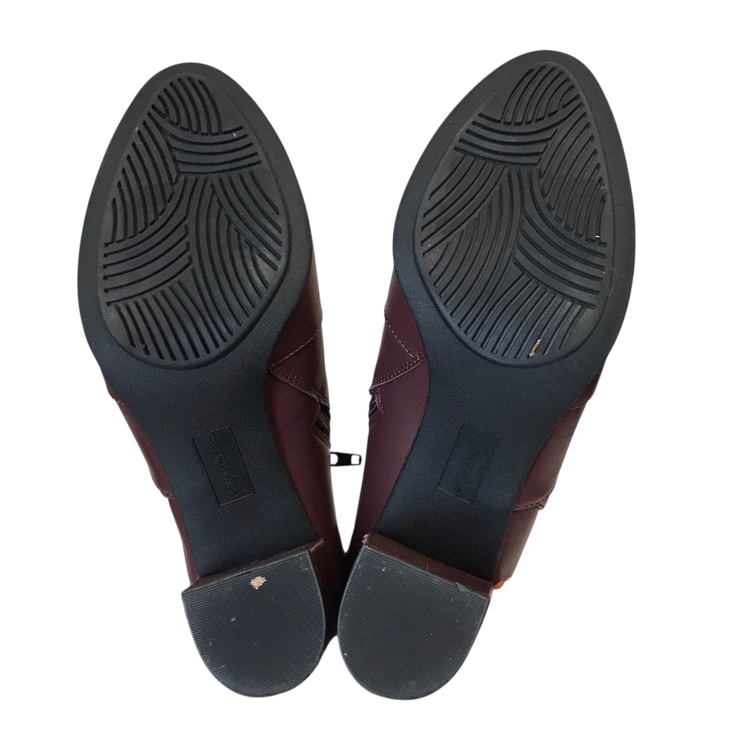 Boots Ankle Heels By Easy Street In Maroon, Size:9