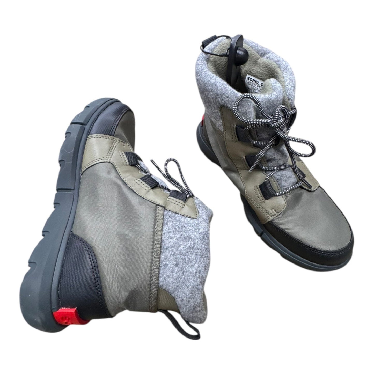 Boots Designer By Sorel In Green & Grey, Size:8