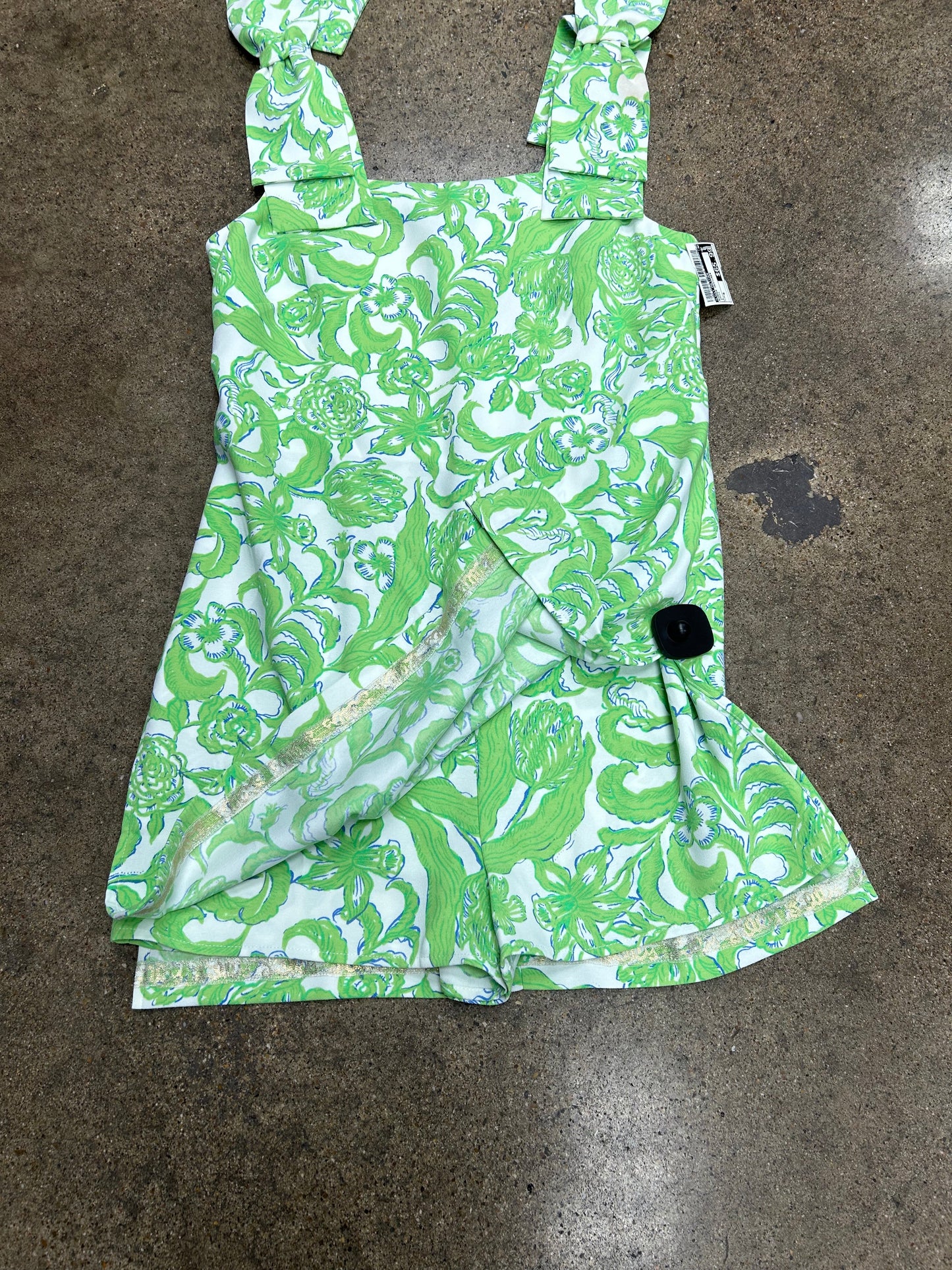 Romper Designer By Lilly Pulitzer In Green, Size:6