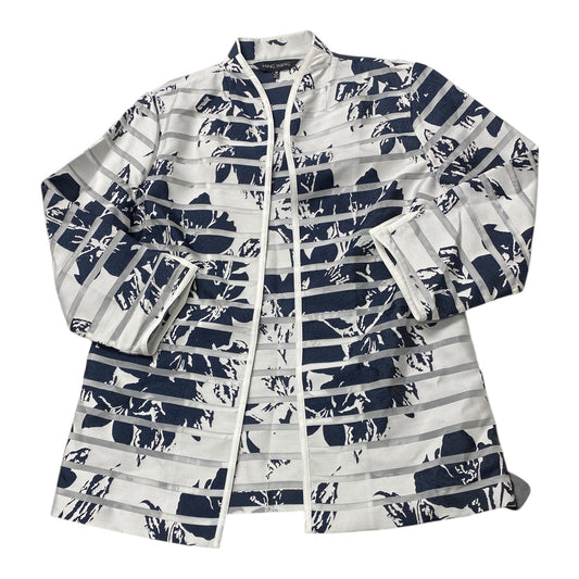 Blazer By Ming Wang In Blue & White, Size:M