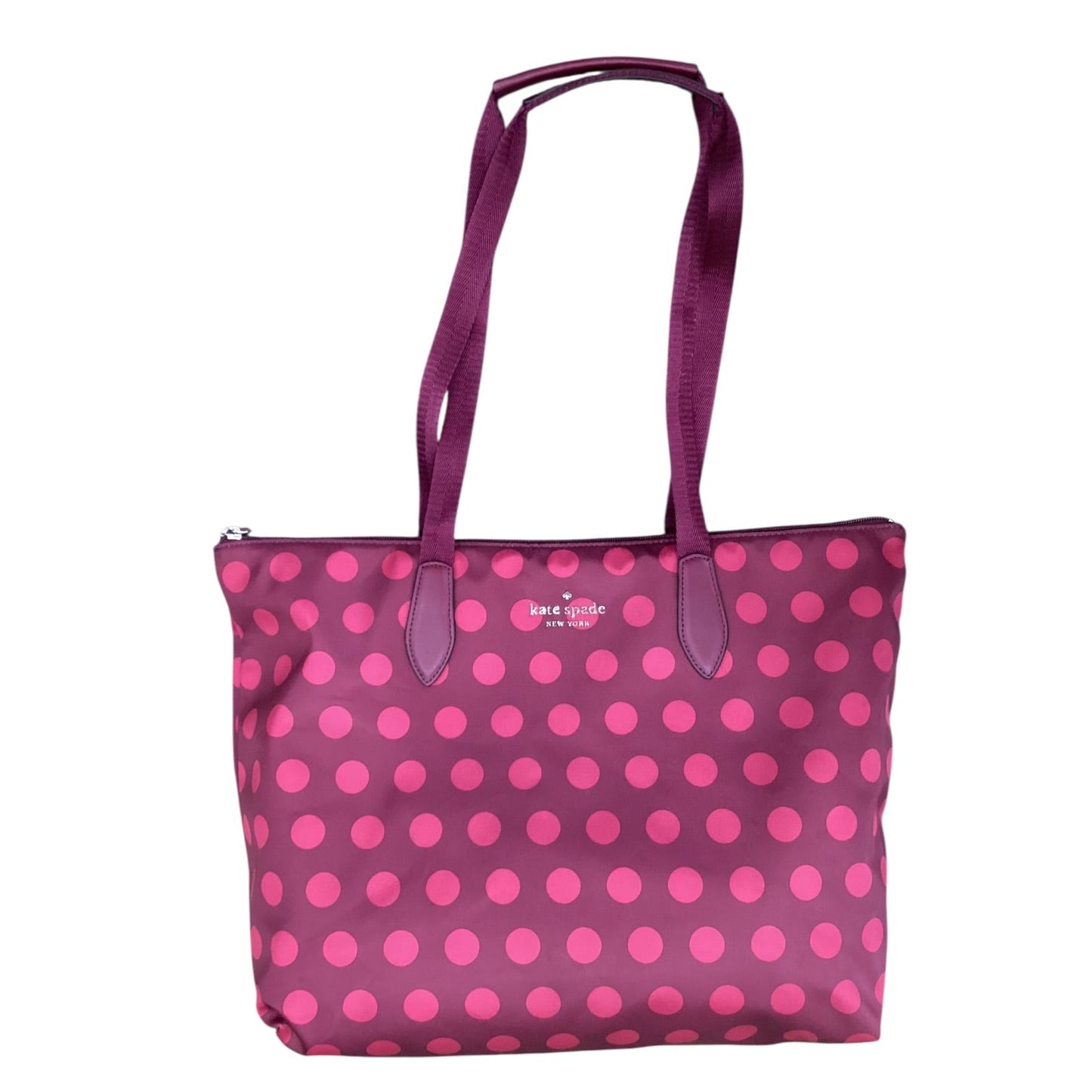 Tote Designer By Kate Spade In Polkadot Pattern, Size:Medium
