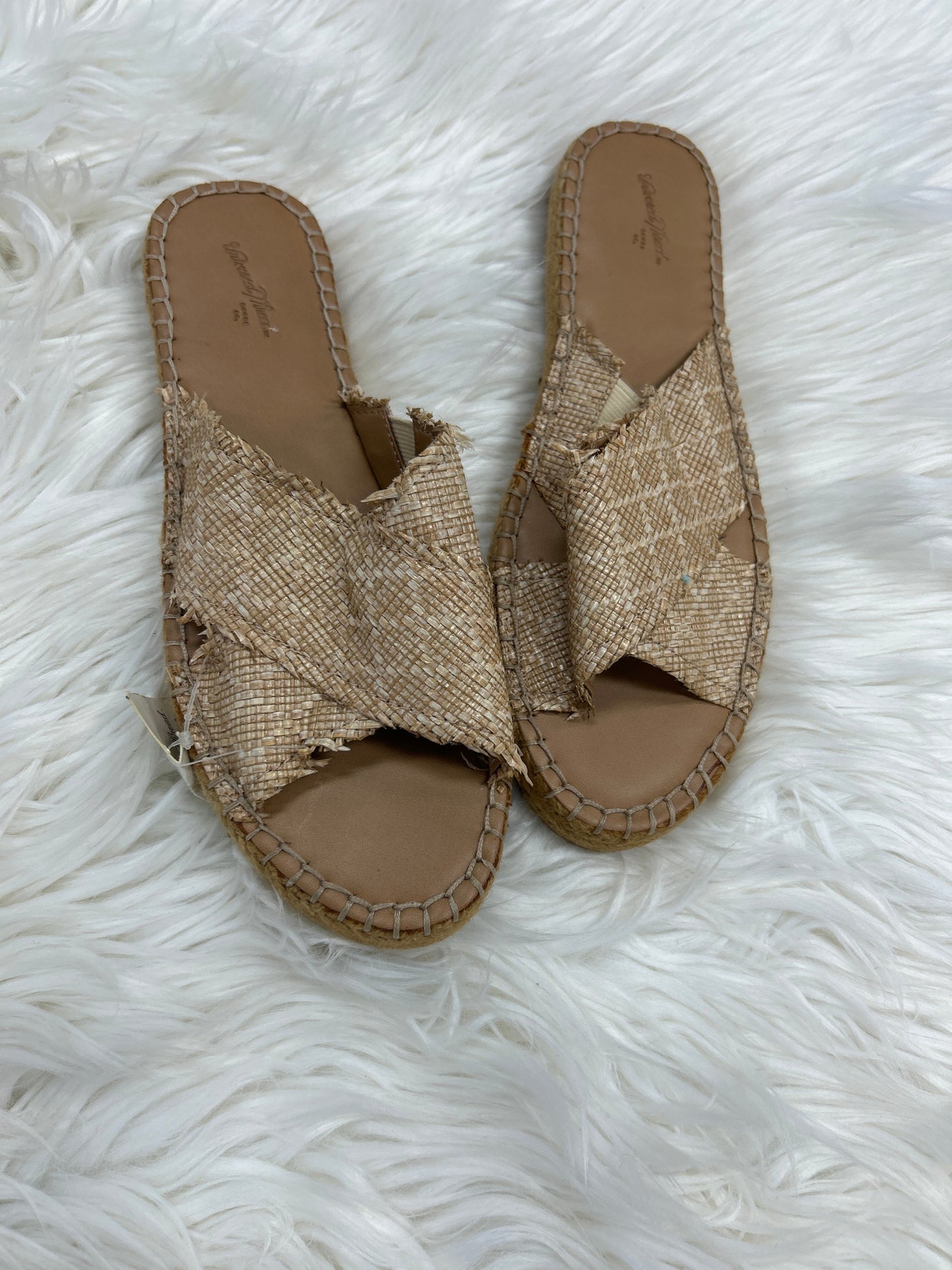 Sandals Flats By Universal Thread In Tan, Size:8.5