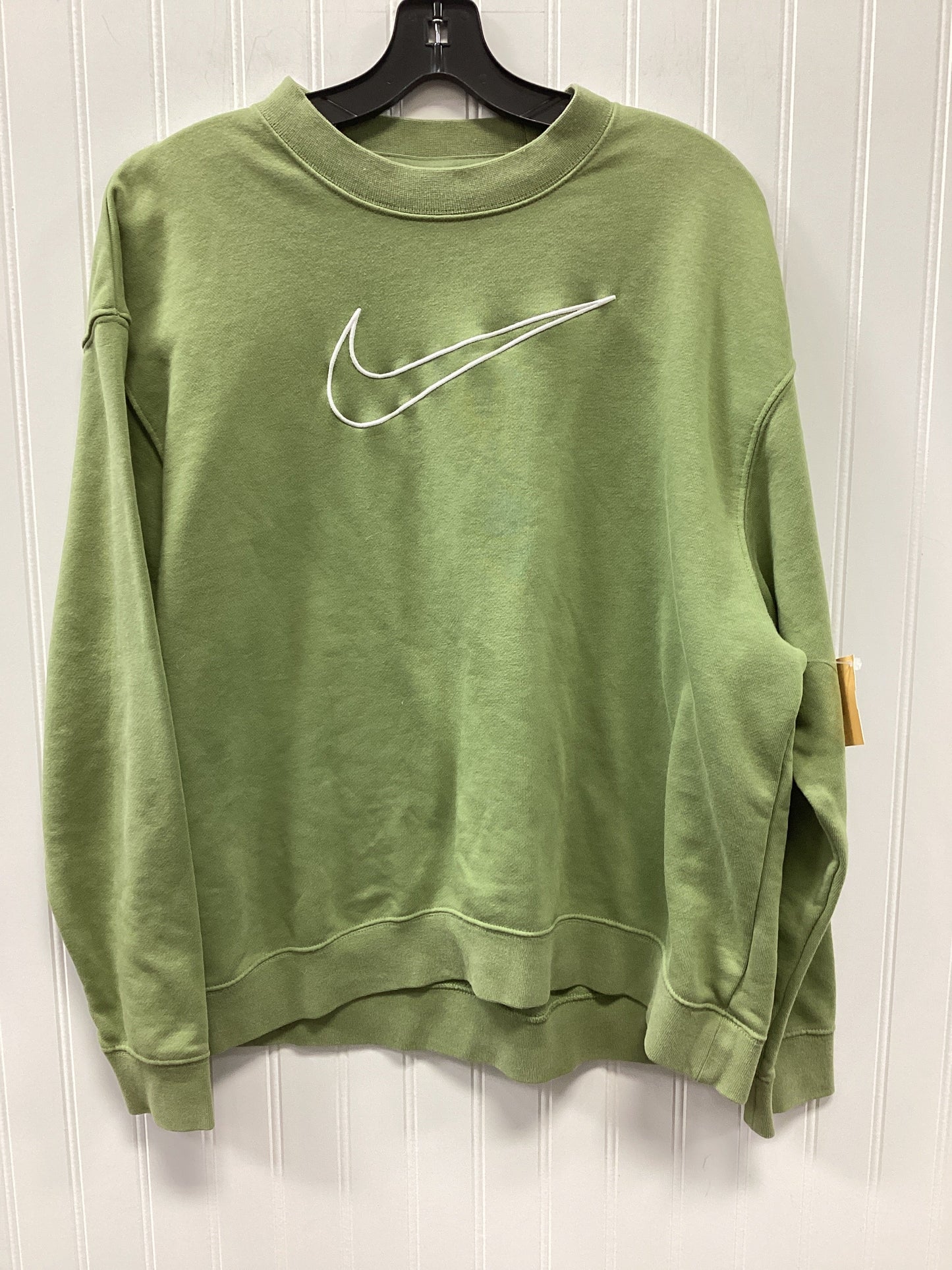 Athletic Top Ls Crewneck By Nike Apparel In Green, Size:S