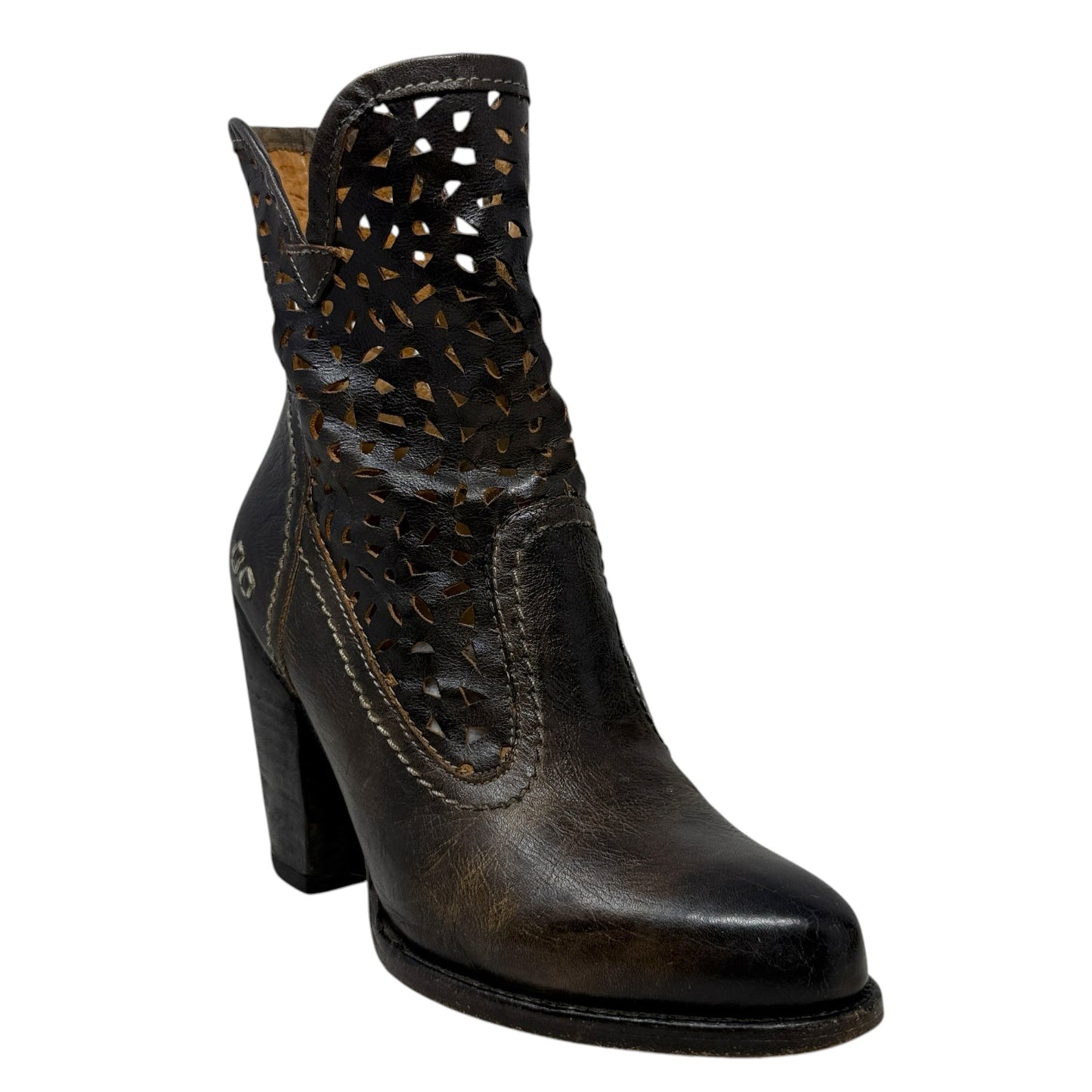 Irma Laser Cut Ankle Boots By Bed | Stu In Grey, Size: 7.5