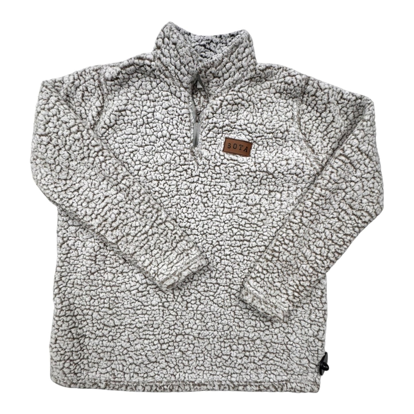 Jacket Fleece By j. america In Brown & White, Size:Xxl