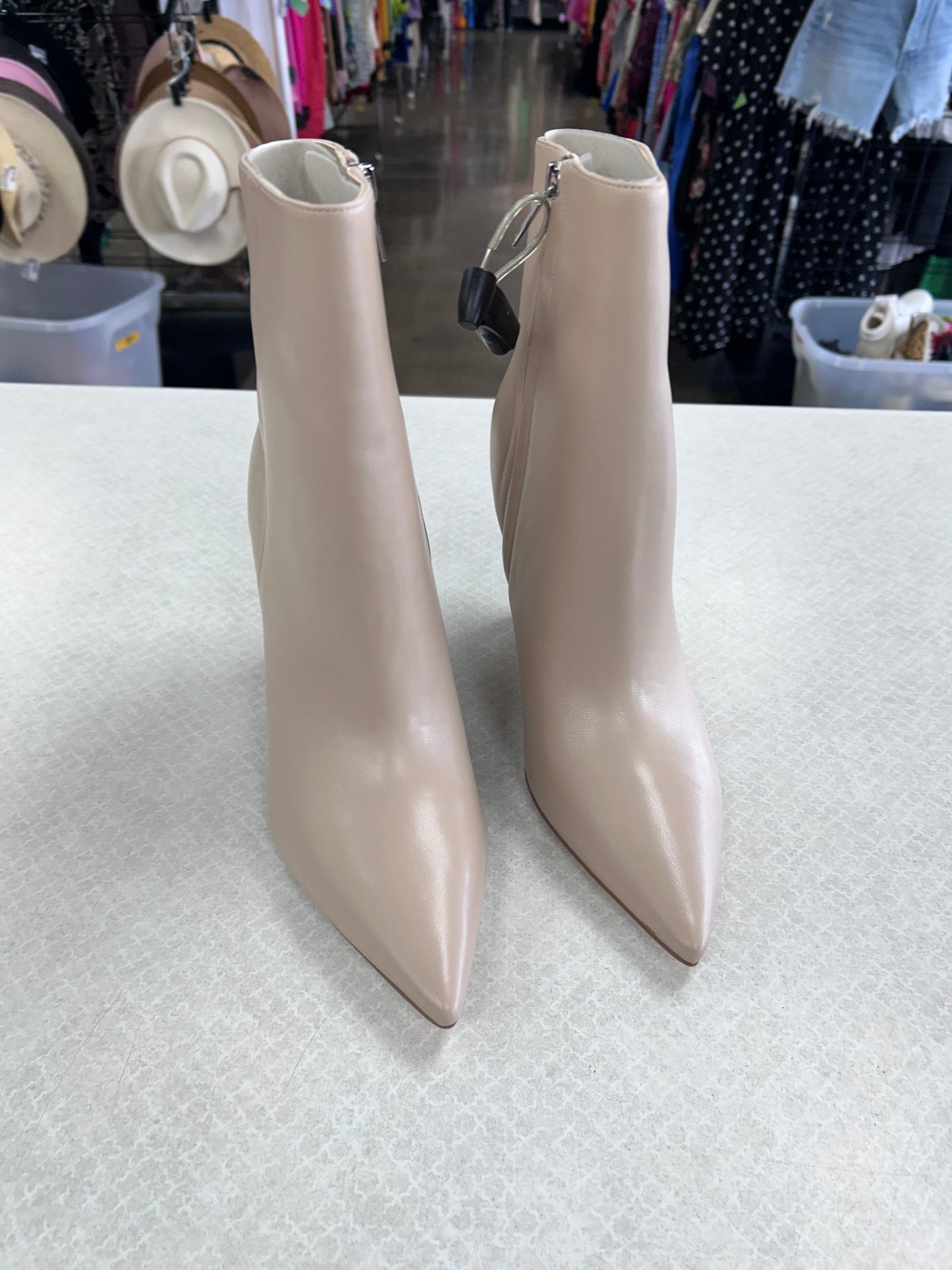 Boots Ankle Heels By Marc Fisher In Tan, Size:10