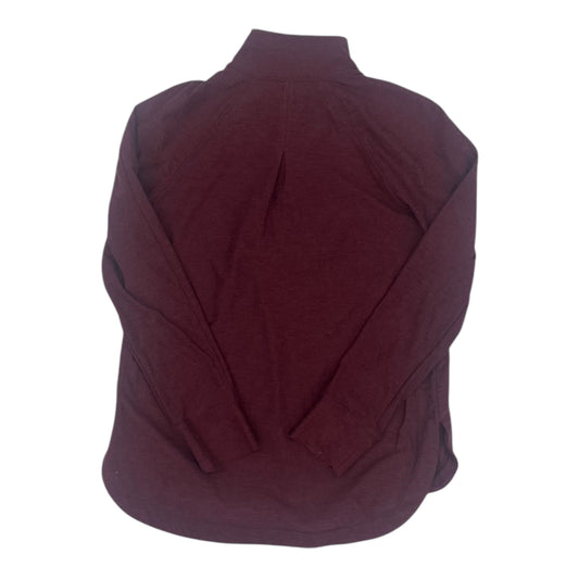 Athletic Top Ls Collar By Apana In Red, Size:S