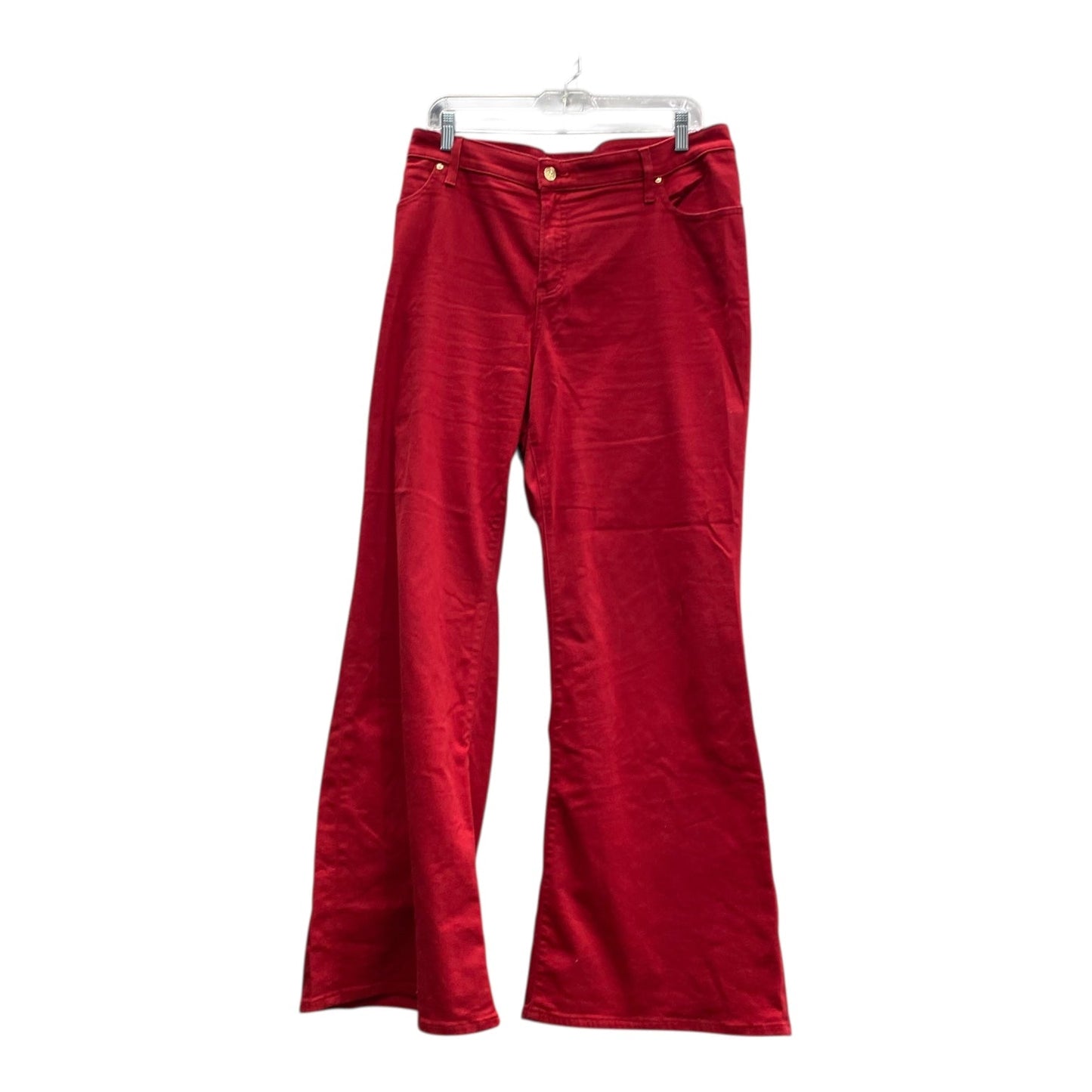 Jeans Flared By Chicos In Red, Size:18