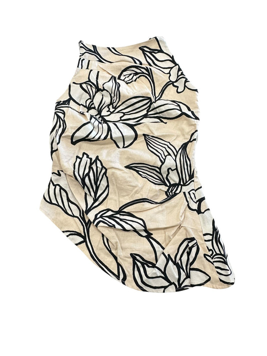 Top Sleeveless By Zara In Black & Tan, Size:S