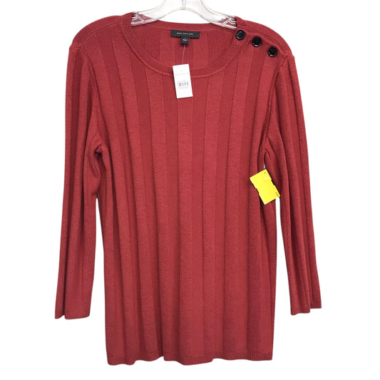 Top Ls By Ann Taylor In Red, Size:L