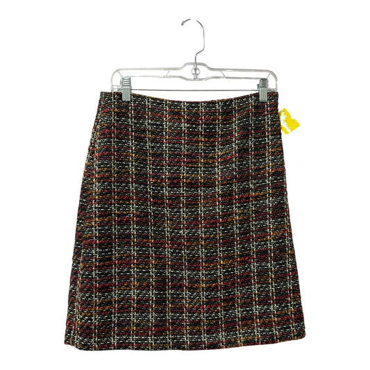 Skirt Midi By Ann Taylor In Brown & Cream, Size:4