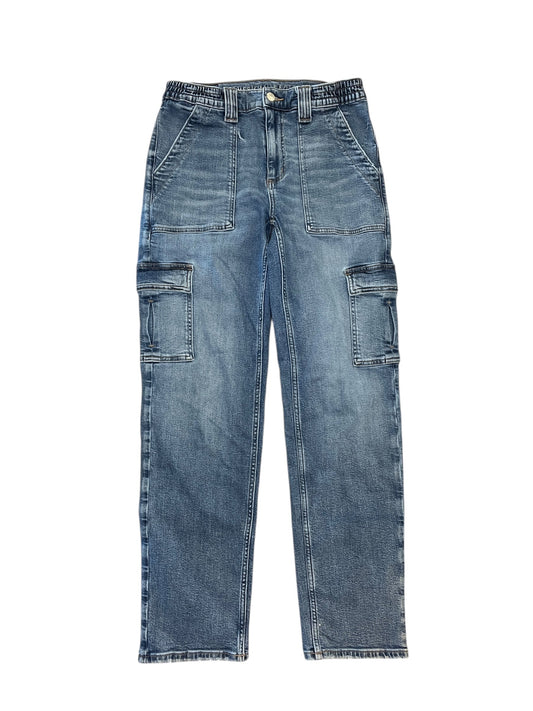 Jeans Straight By American Eagle In Blue Denim, Size:6L