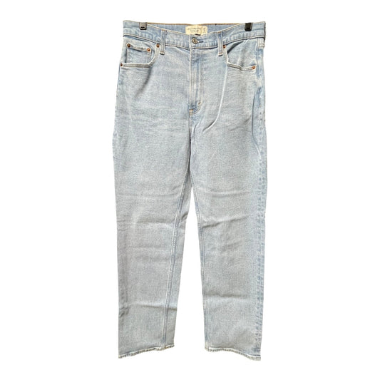 Jeans Straight By Abercrombie And Fitch In Blue Denim, Size: 8l
