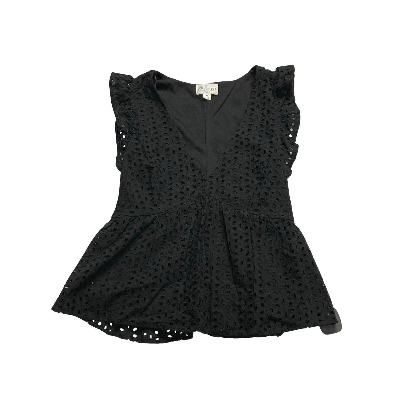 Top Sleeveless By Jun & Ivy In Black, Size:M