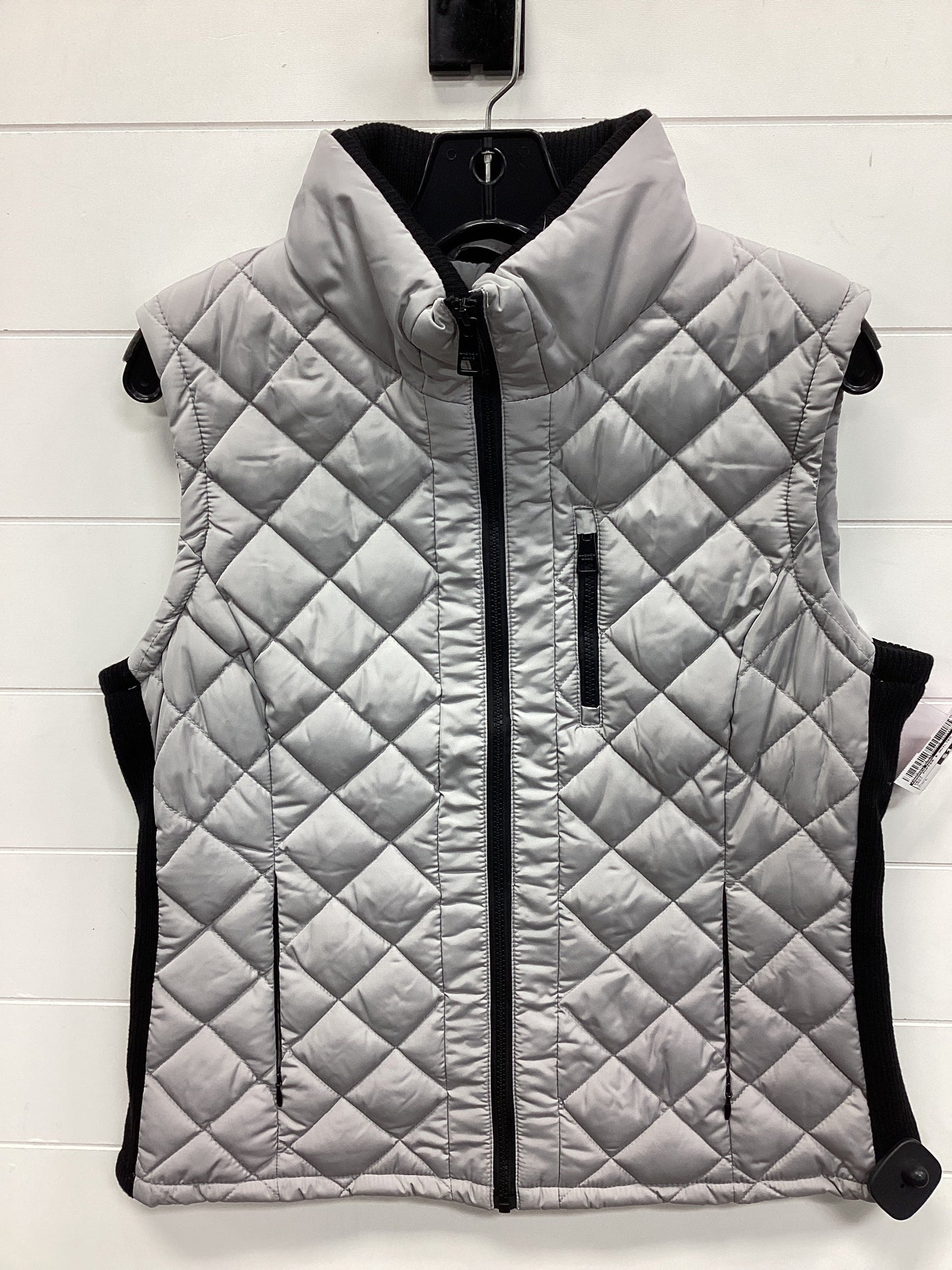 Vest Puffer & Quilted By Andrew Marc In Grey, Size:L