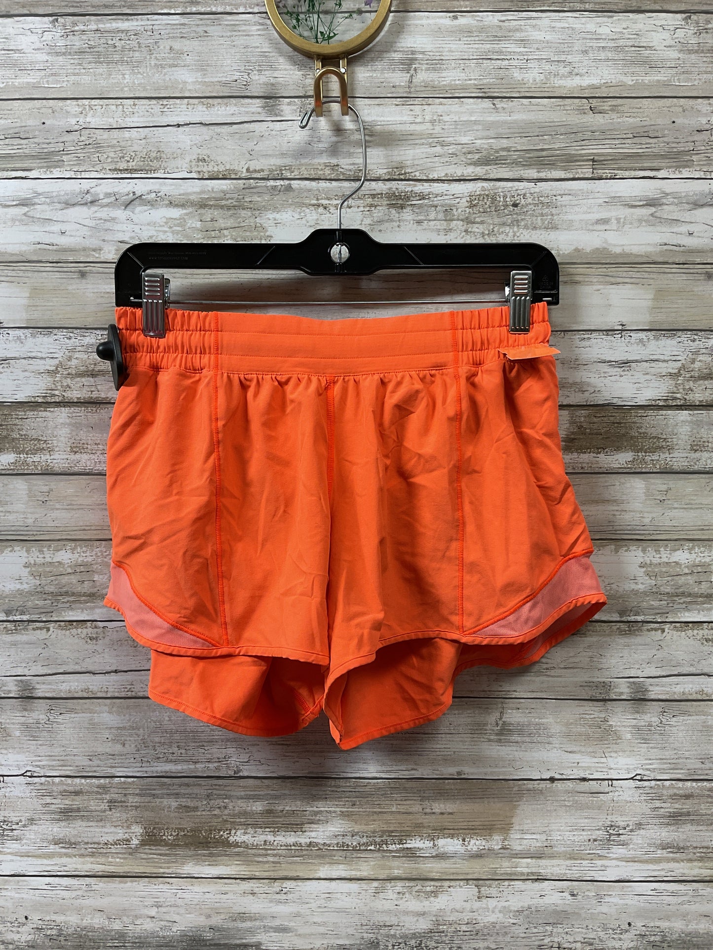 Athletic Shorts By Lululemon In Orange, Size:8