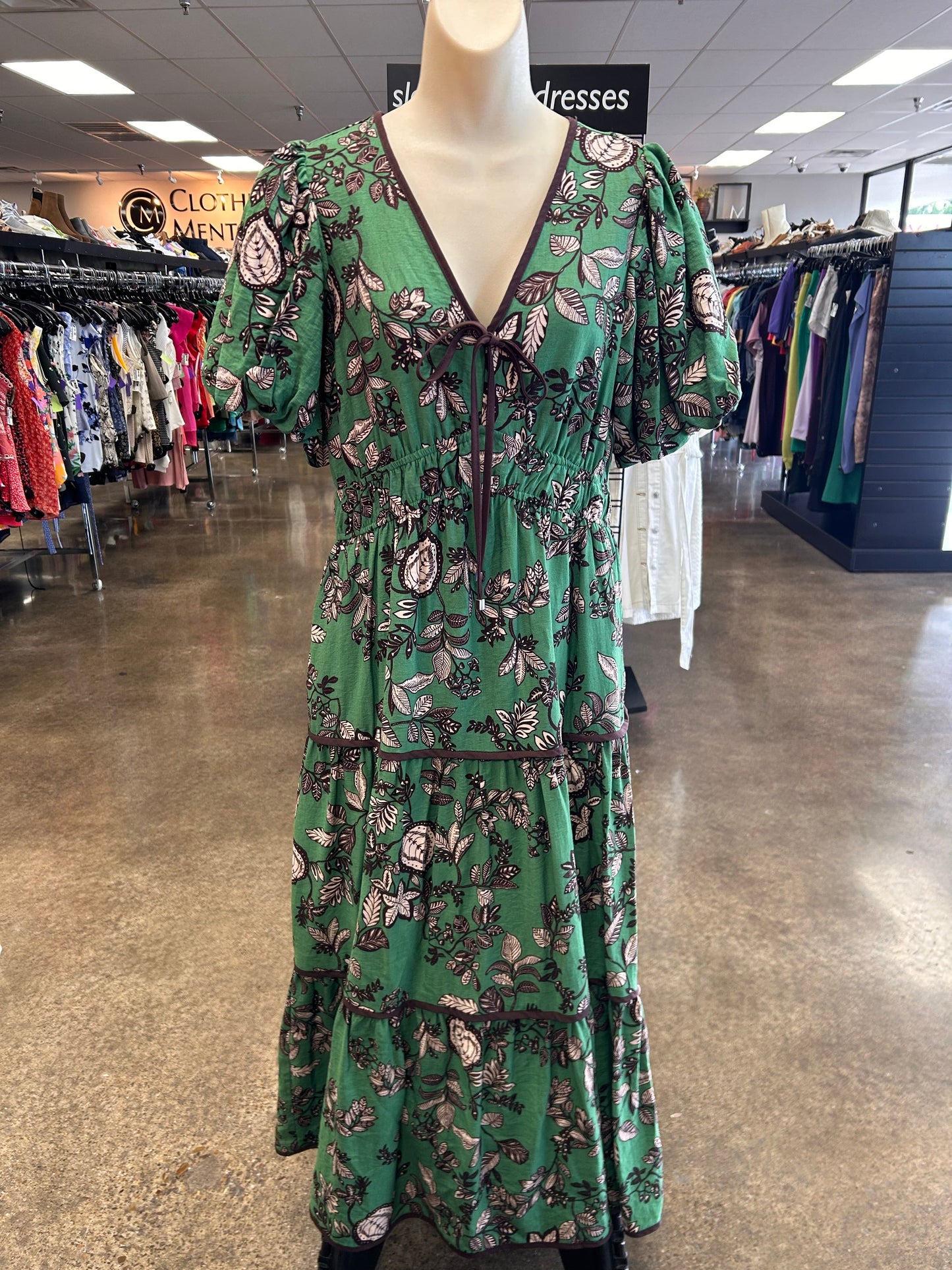 Dress Casual Maxi By Entro In Green, Size:L
