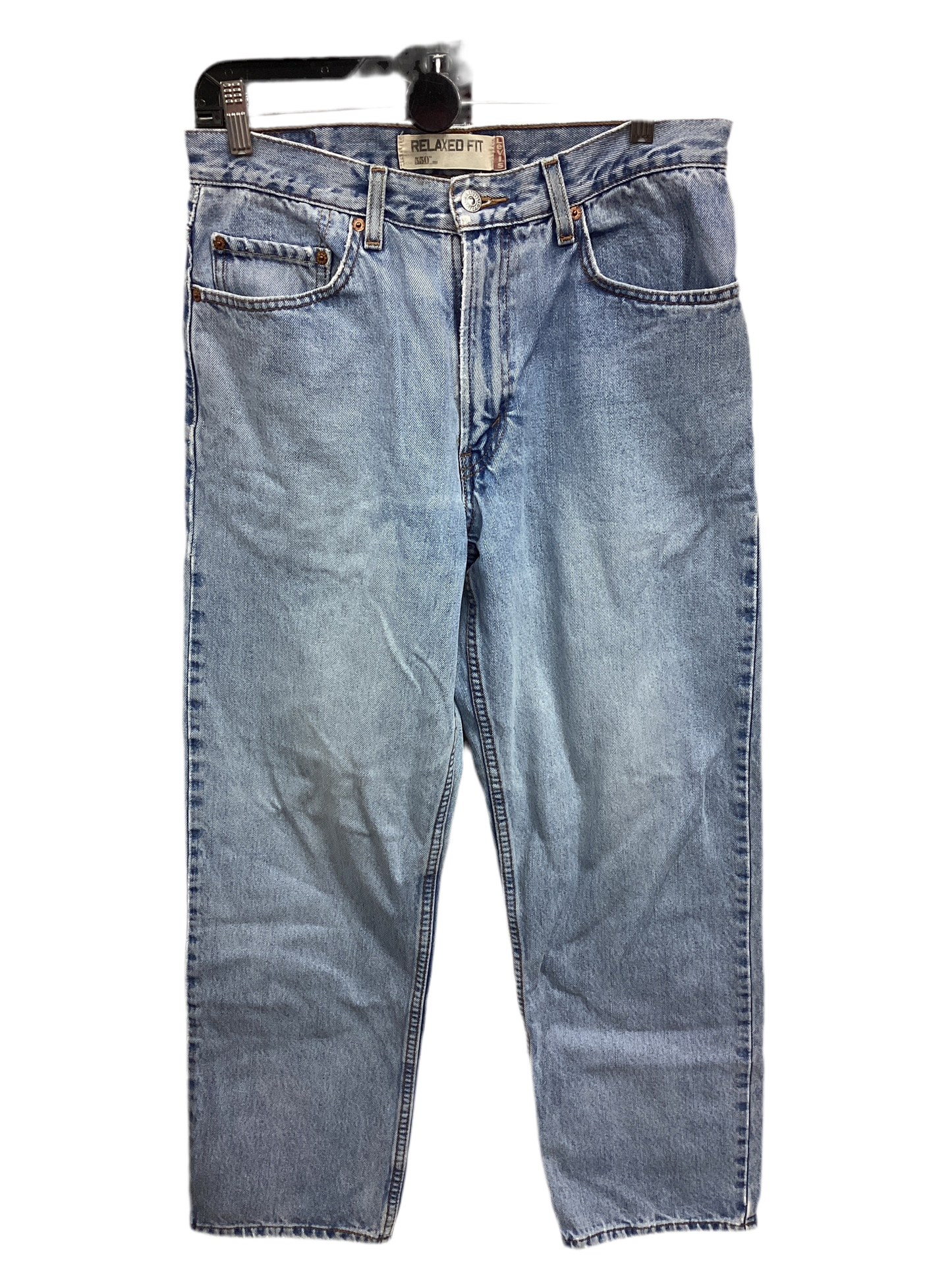 Jeans Straight By Levis In Blue Denim, Size:8
