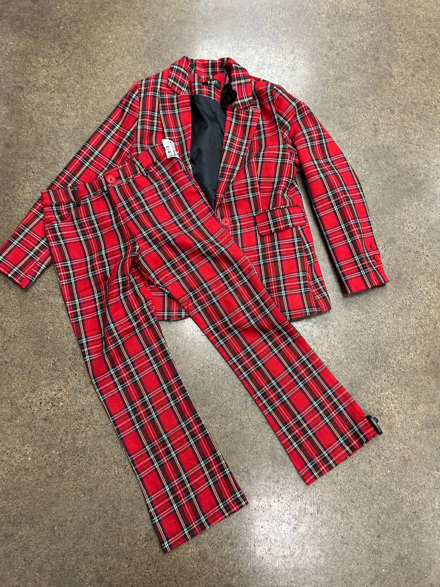 Pants Suit 2Pc By Clothes Mentor In Red, Size:Xs