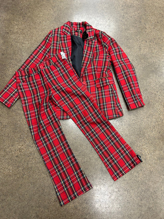 Pants Suit 2Pc By Clothes Mentor In Red, Size:Xs