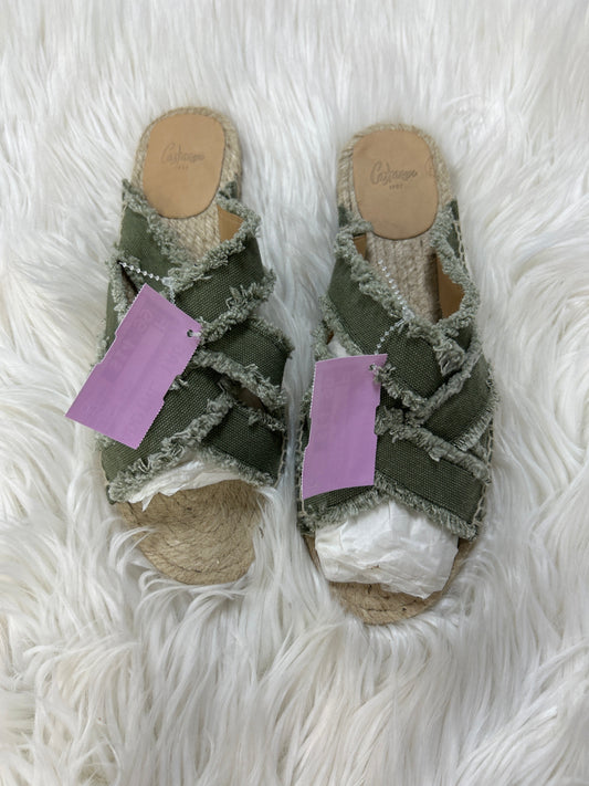 Sandals Flats By Cmc In Green, Size:7