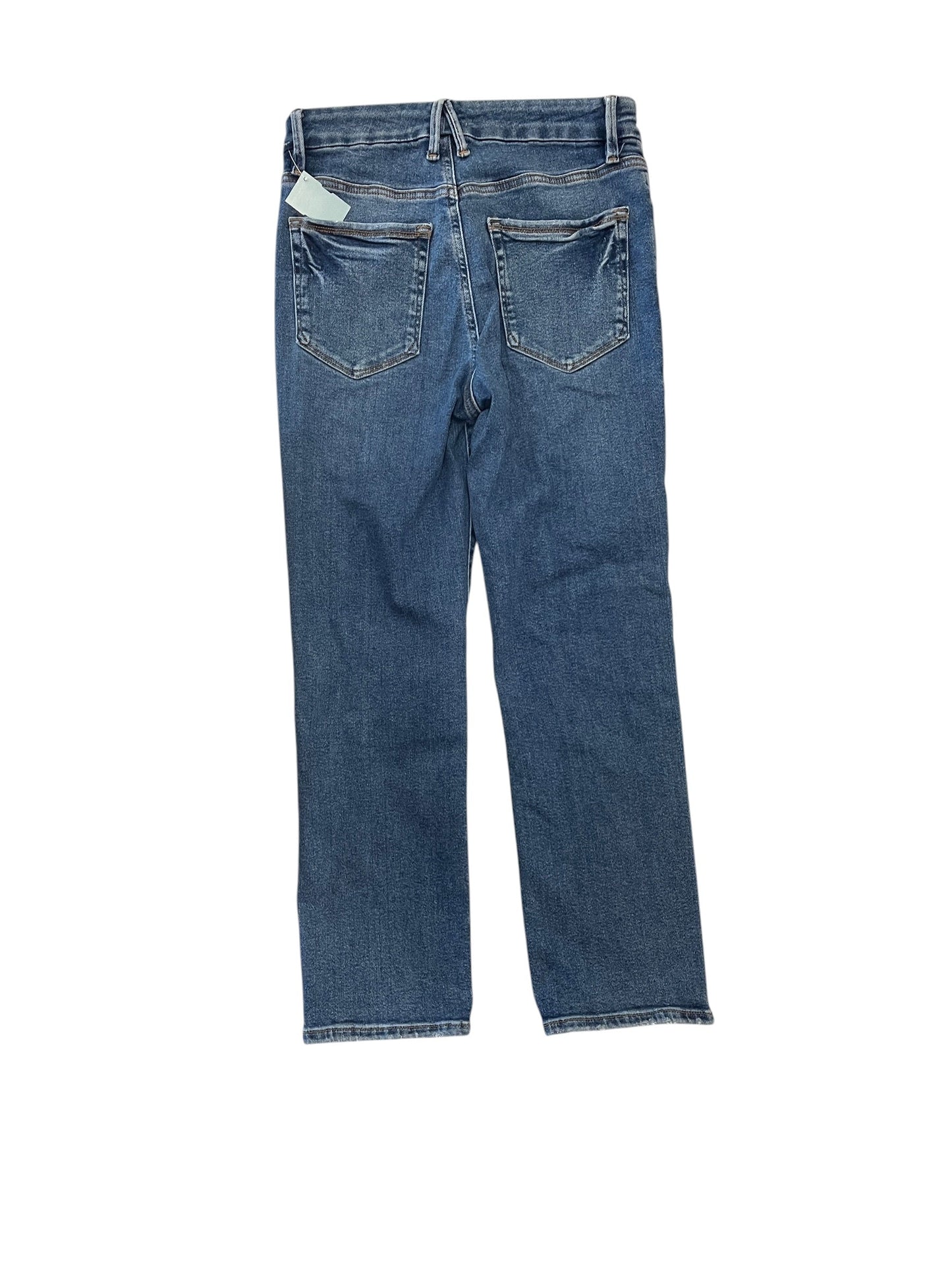 Jeans Straight By Good American In Blue Denim, Size:10