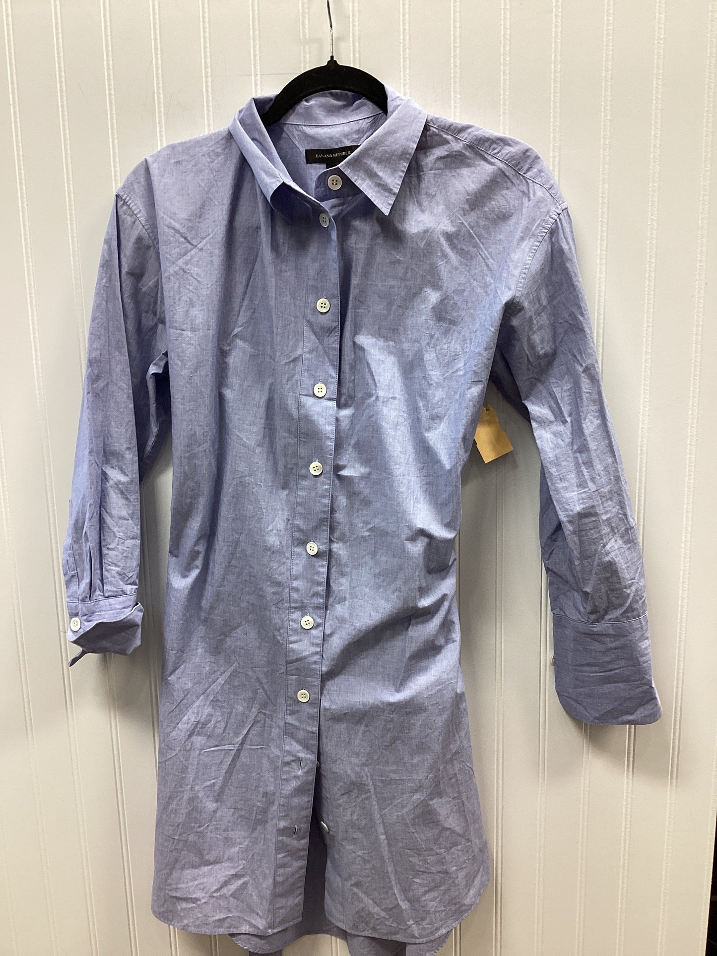 Dress Casual Midi By Banana Republic In Blue, Size:M