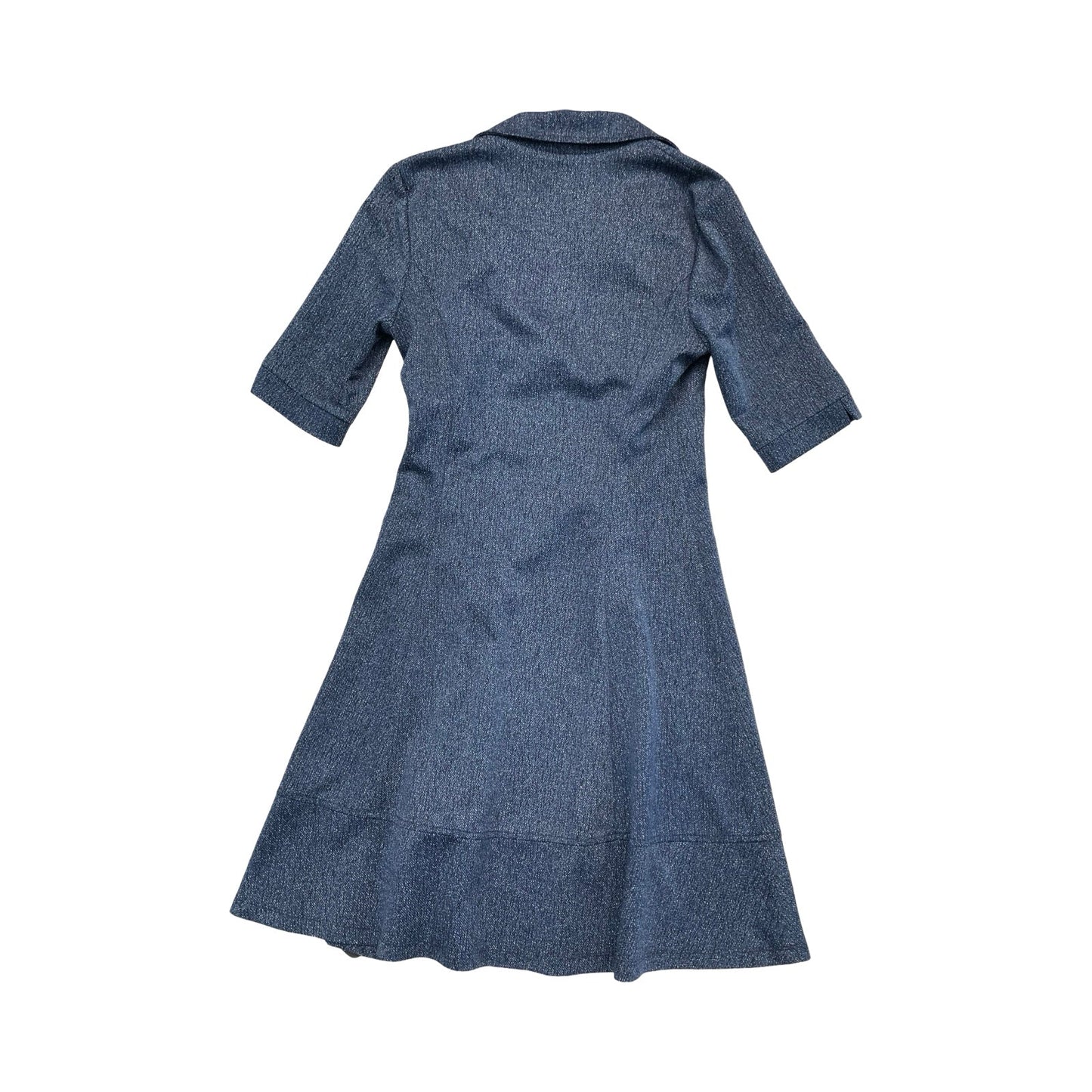 Dress Casual Midi By White House Black Market In Black & Blue, Size:8