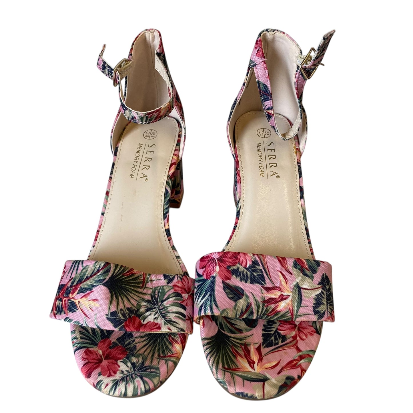 Shoes Heels Platform By Serra In Floral Print, Size:8