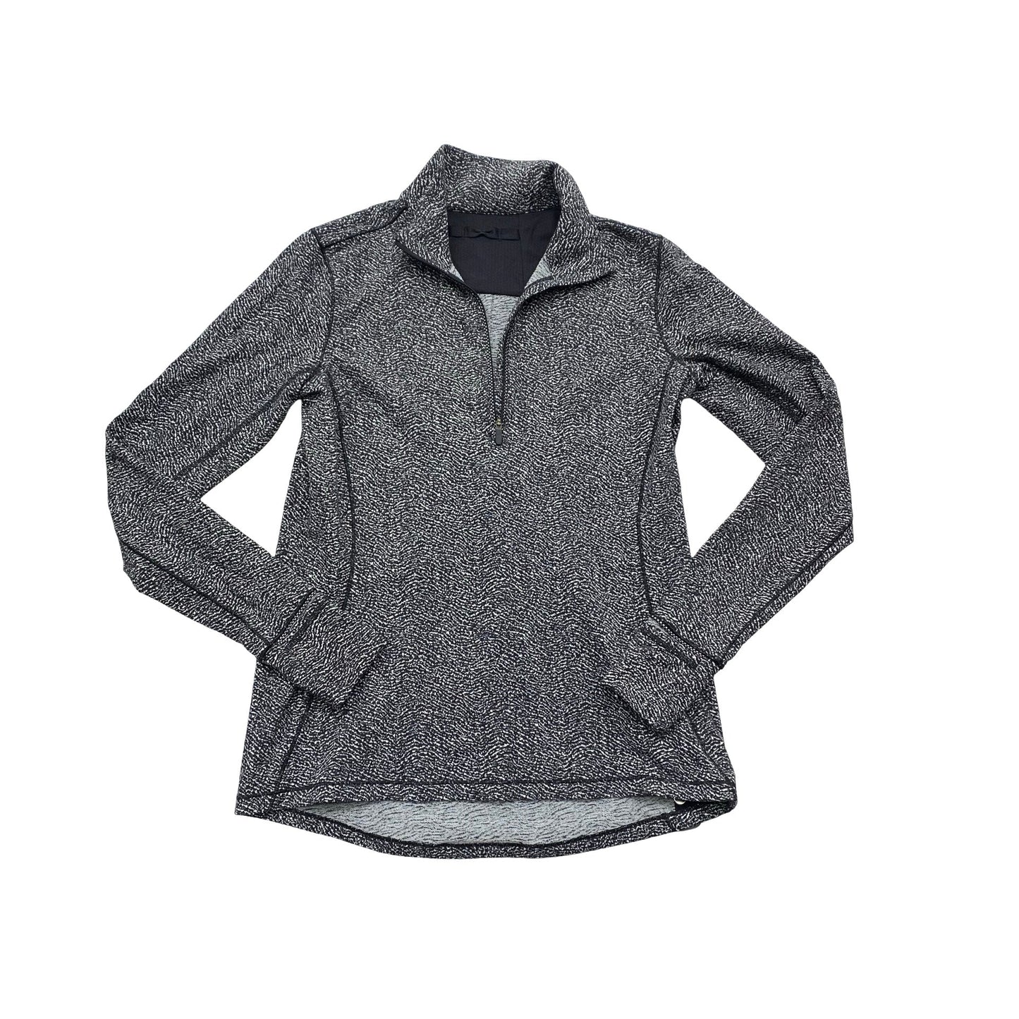 Athletic Jacket By Lululemon In Black & White, Size:10