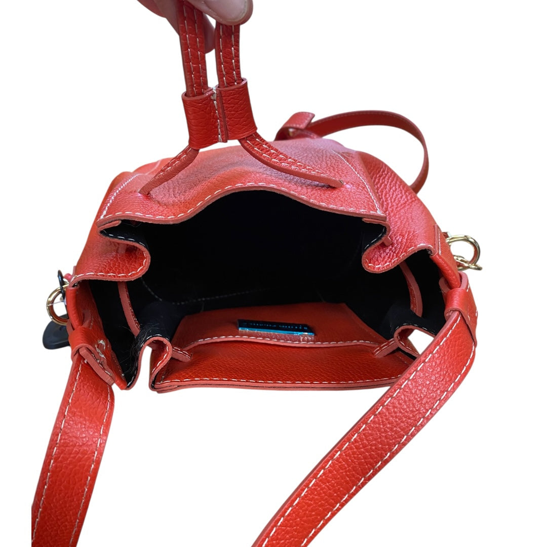 Handbag Leather By Cmb In Orange, Size:Medium