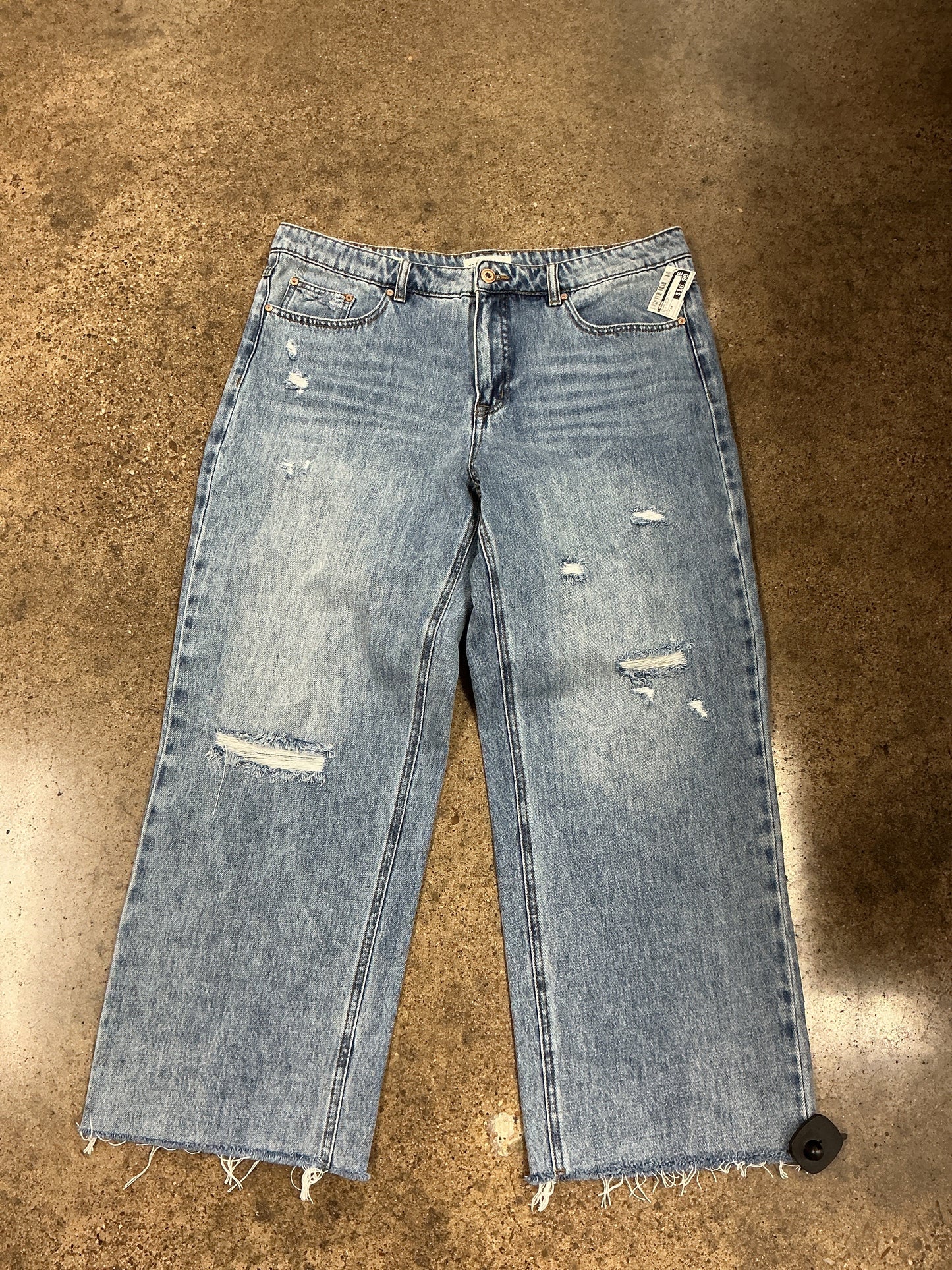 Jeans Wide Leg By Tribal In Blue Denim, Size:14