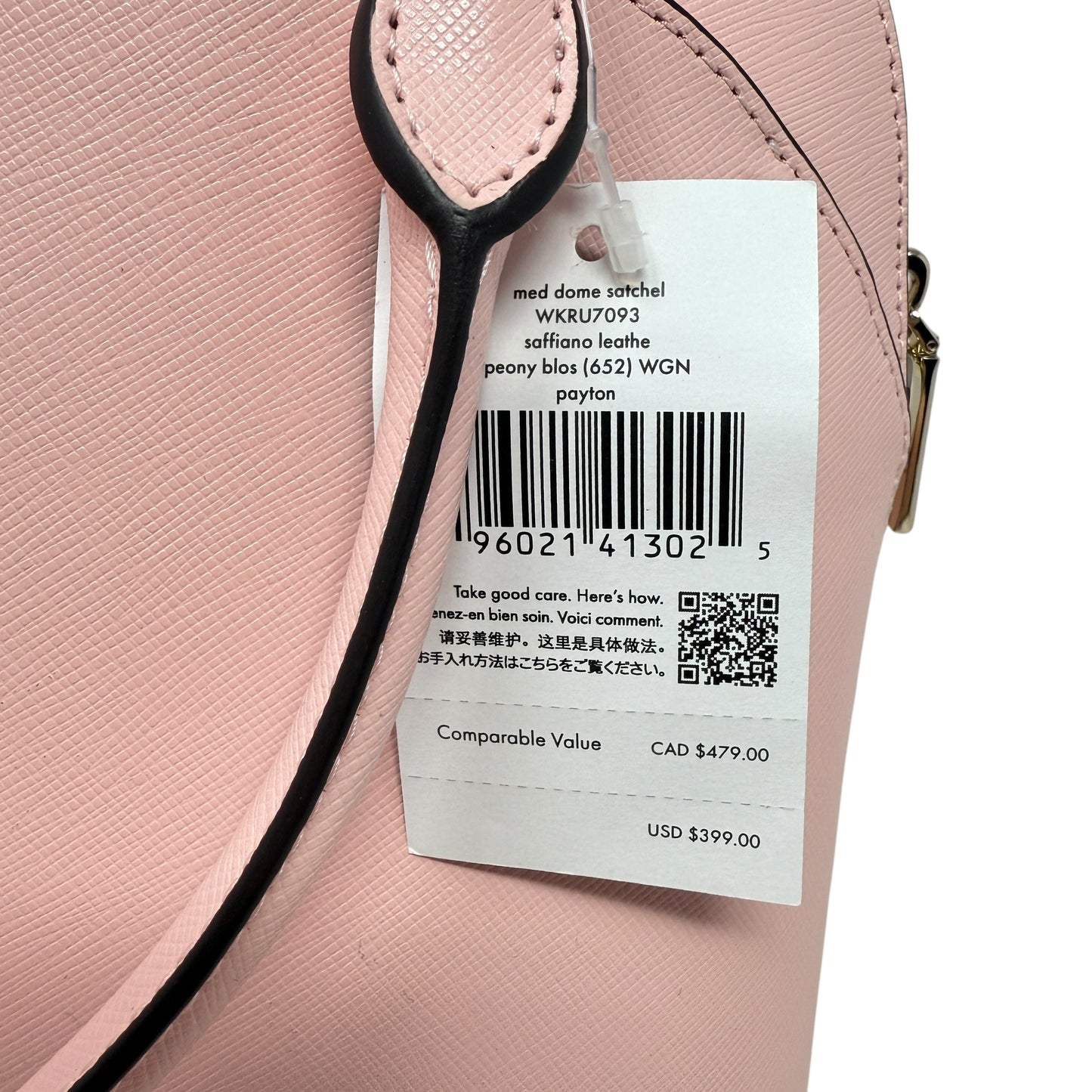 Payton Dome Saffiano Leather Satchel In Peony Pink Designer By Kate Spade, Size: Medium