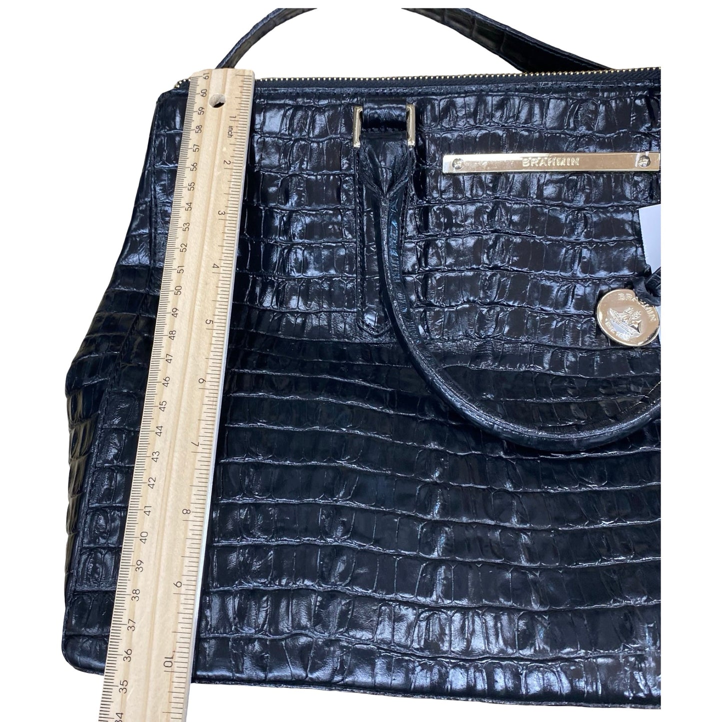 Handbag Designer By Brahmin In Black, Size:Large