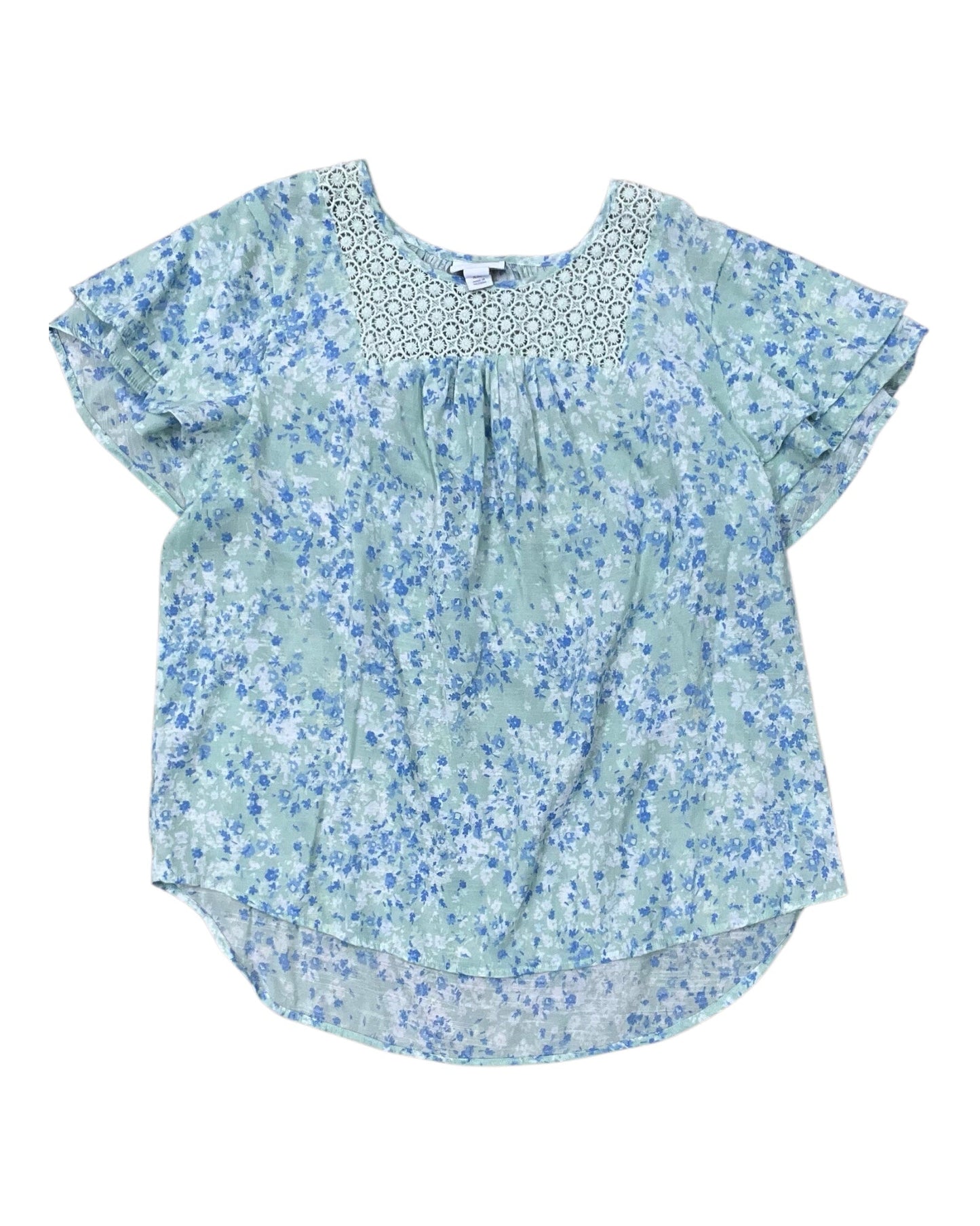 Top Ss By Liz Claiborne In Green, Size:1X