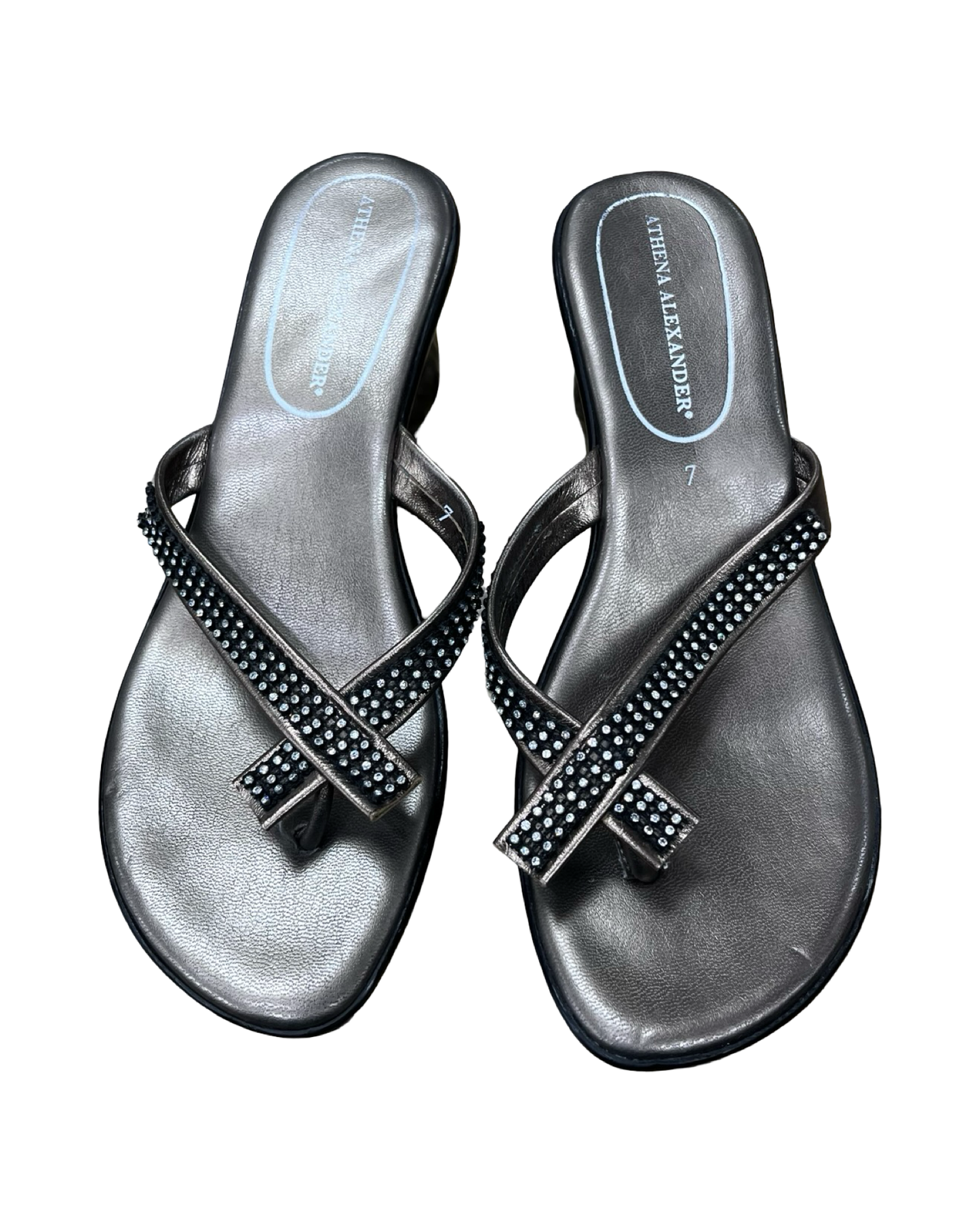 Sandals Heels Kitten By Clothes Mentor In Brown, Size:7