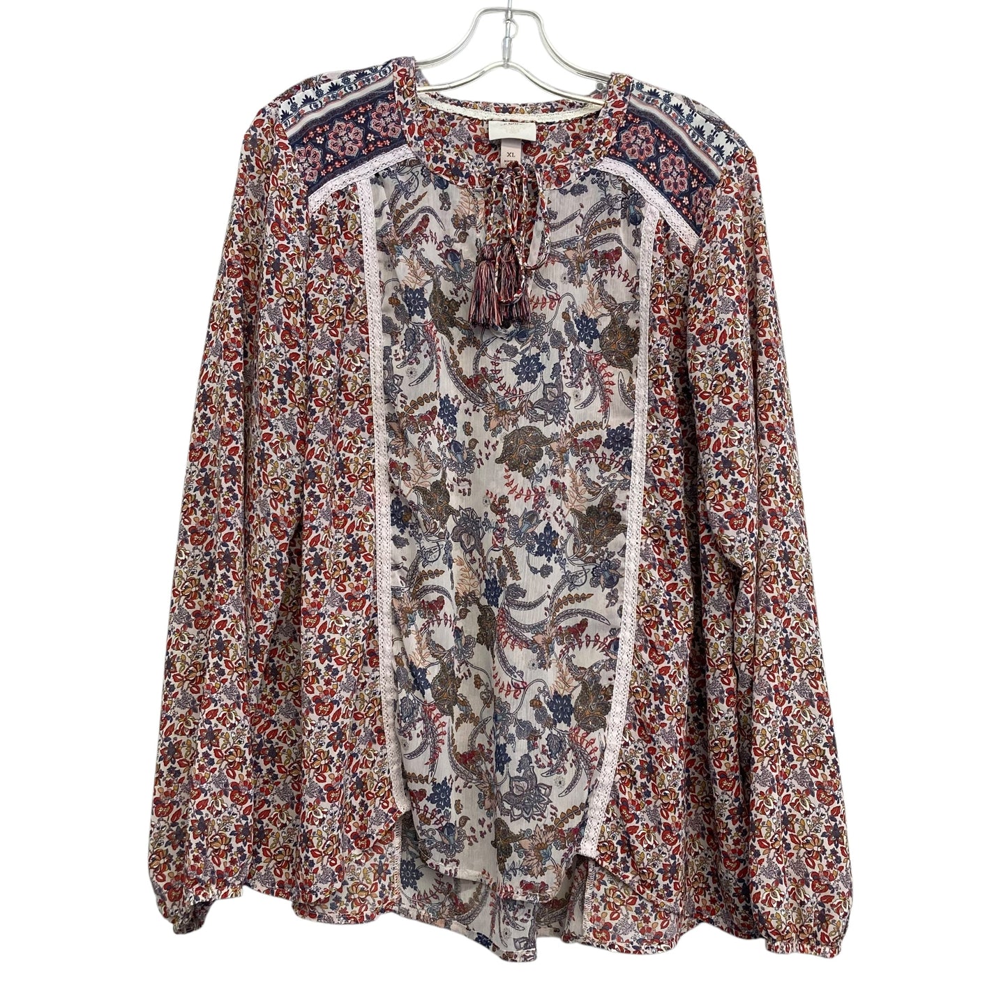 Top Ls By Knox Rose In Floral Print, Size:Xl