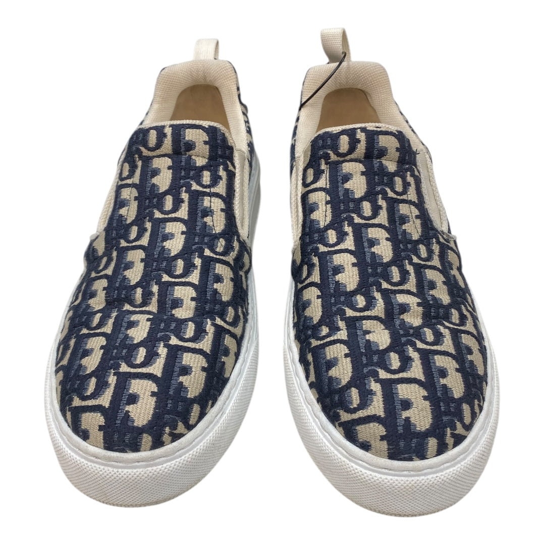 Shoes Luxury Designer By Dior In Blue & White, Size:8.5