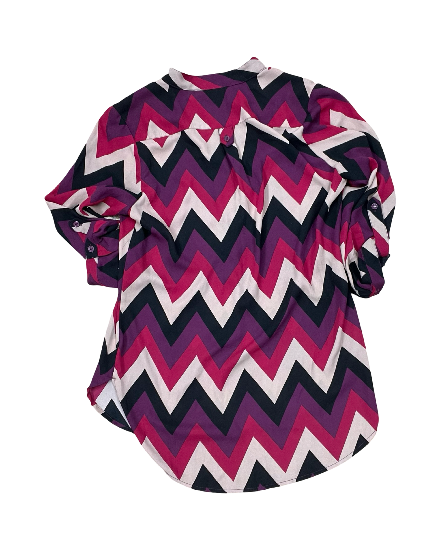 Blouse Ls By Tacera In Pink & Purple, Size:S