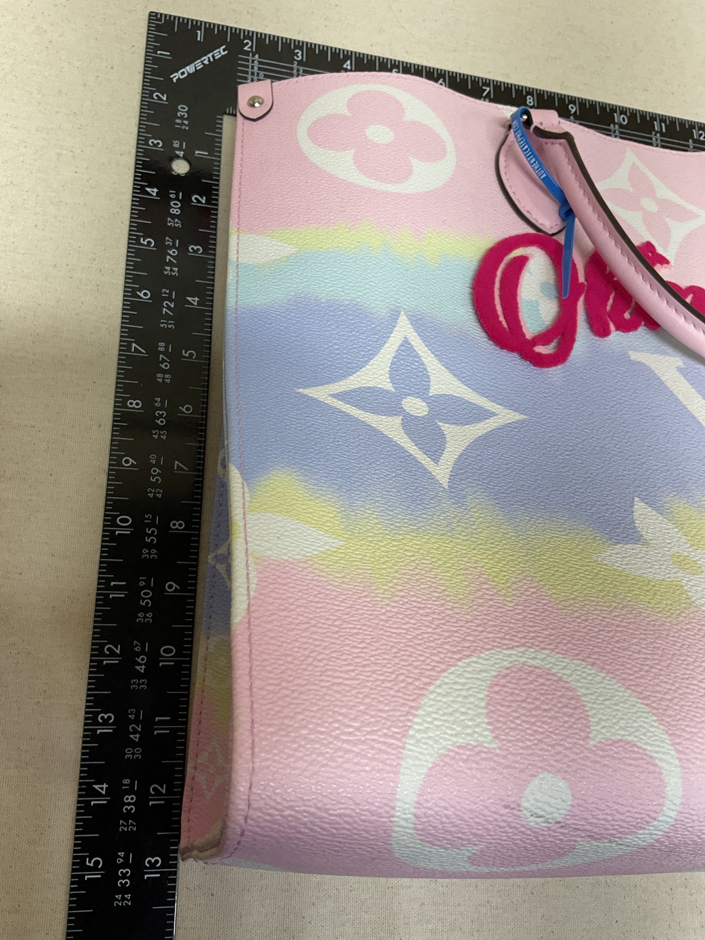 Handbag Luxury Designer By Louis Vuitton In Blue & Pink, Size:Large