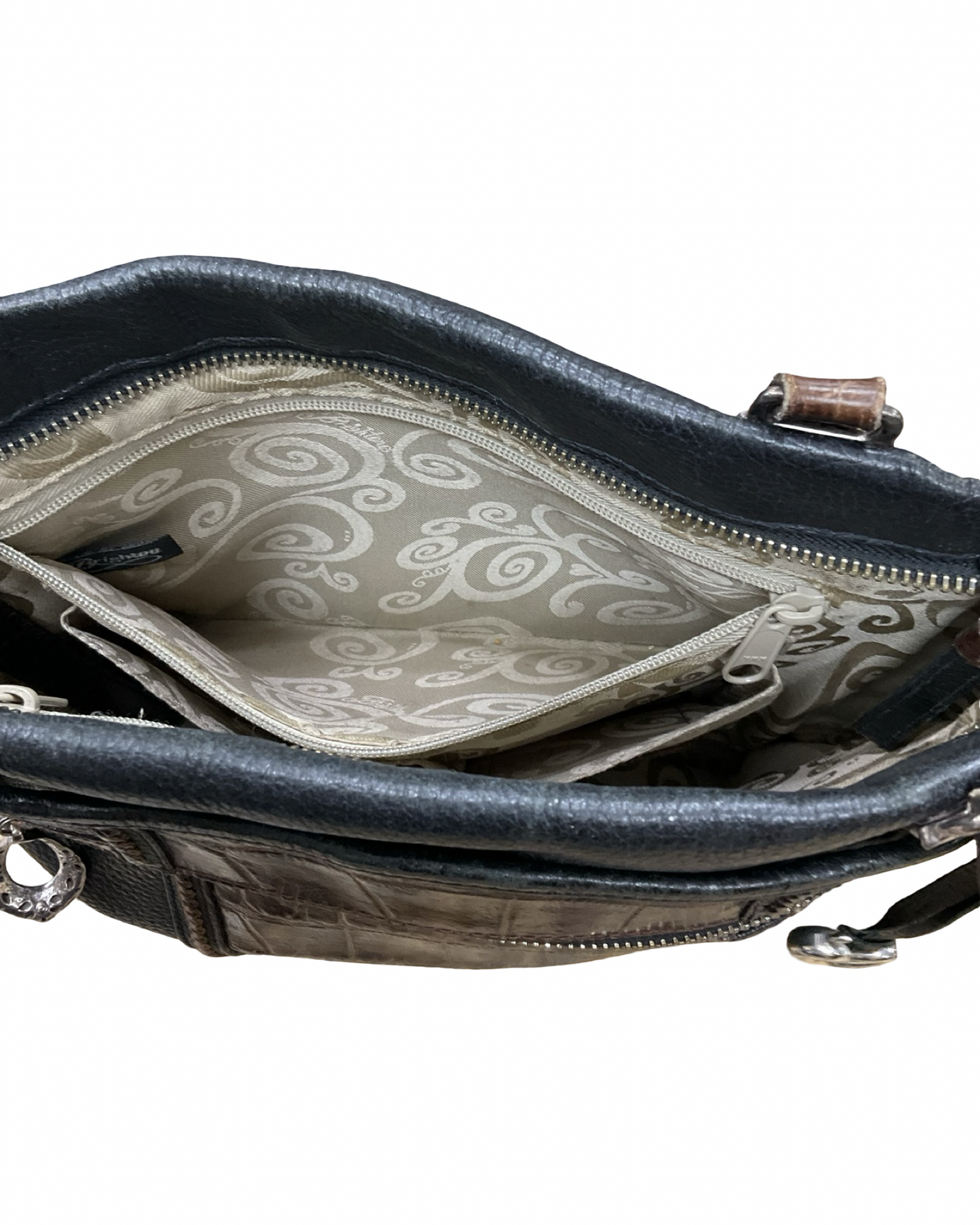 Handbag By Brighton In Black & Brown, Size:Medium