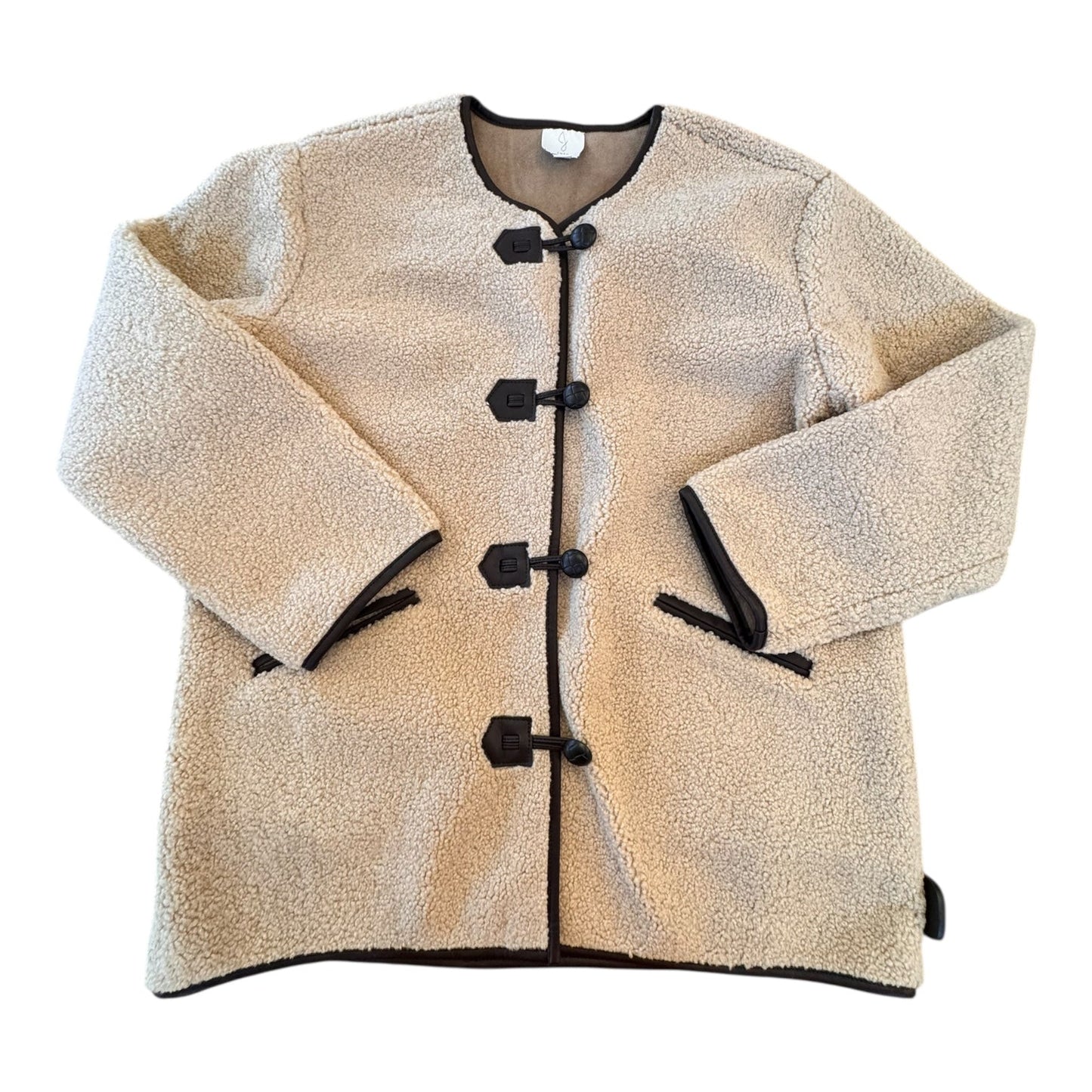 Jacket Faux Fur & Sherpa By Joie In Taupe, Size:L