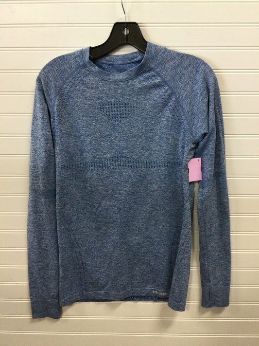 Athletic Top Ls Collar By Saucony In Blue, Size:M