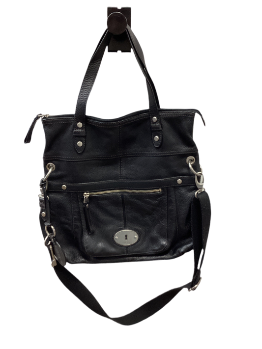 Handbag Leather By Fossil In Black, Size:Large